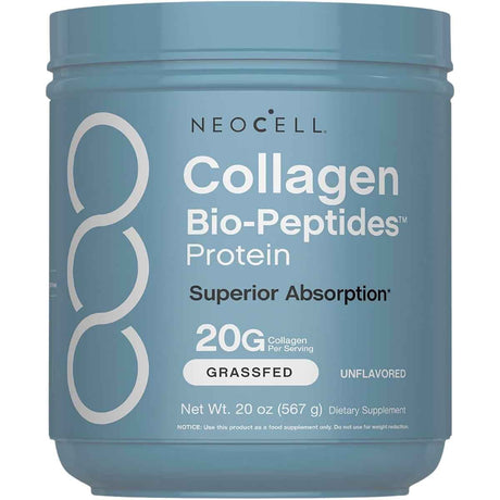 NeoCell colágeno Bio-Peptides en polvo sin sabor 20 oz frontal