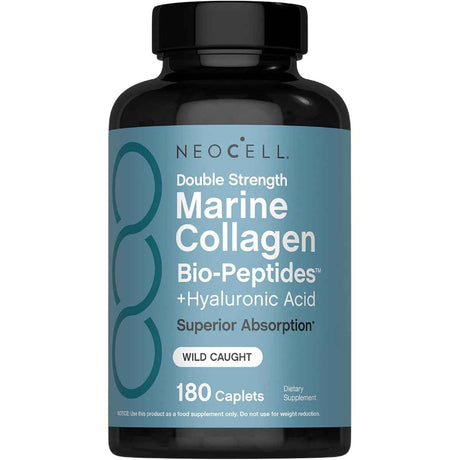 Frasco de suplemento NeoCell Colágeno Marino Bio-Péptidos 180 tabletas
