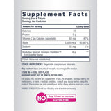 Tabla nutricional del suplemento NeoCell Super Collagen + Vitamina C y Biotina 360 Tabletas
