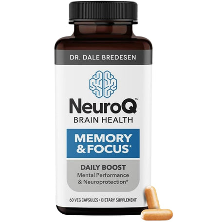 Frasco de suplemento NeuroQ Memory & Focus 60 Cápsulas Vegetales