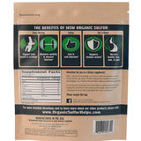 Información del suplemento de No Boundaries Health and Wellness MSM azufre orgánico en cristales, 227 g