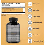 Tabla nutricional del suplemento Noomost Extracto de Melena de León y Ginkgo Biloba 60 cápsulas