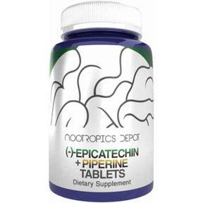 Frasco de suplemento Nootropics Depot (-)-Epicatequina con Piperina 30 Tabletas