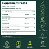 Infini-K tabla nutricional 120 cápsulas