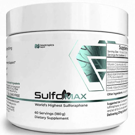 Nootropics Depot SulfoMax 60 servicios (180 g) en polvo, imagen frontal