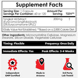 Tabla nutricional del suplemento Nootropics Depot Tongkat Ali 200 mg 120 cápsulas