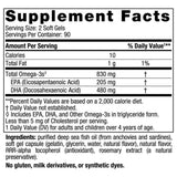 Etiqueta de Nordic Naturals DHA Omega-3 sabor fresa con 90 porciones por envase