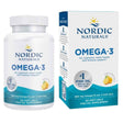 Frasco de suplemento Nordic Naturals Omega-3 sabor limón 60 cápsulas blandas