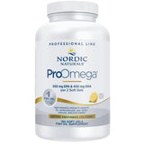 Frasco de suplemento Nordic Naturals ProOmega Limón 180 cápsulas