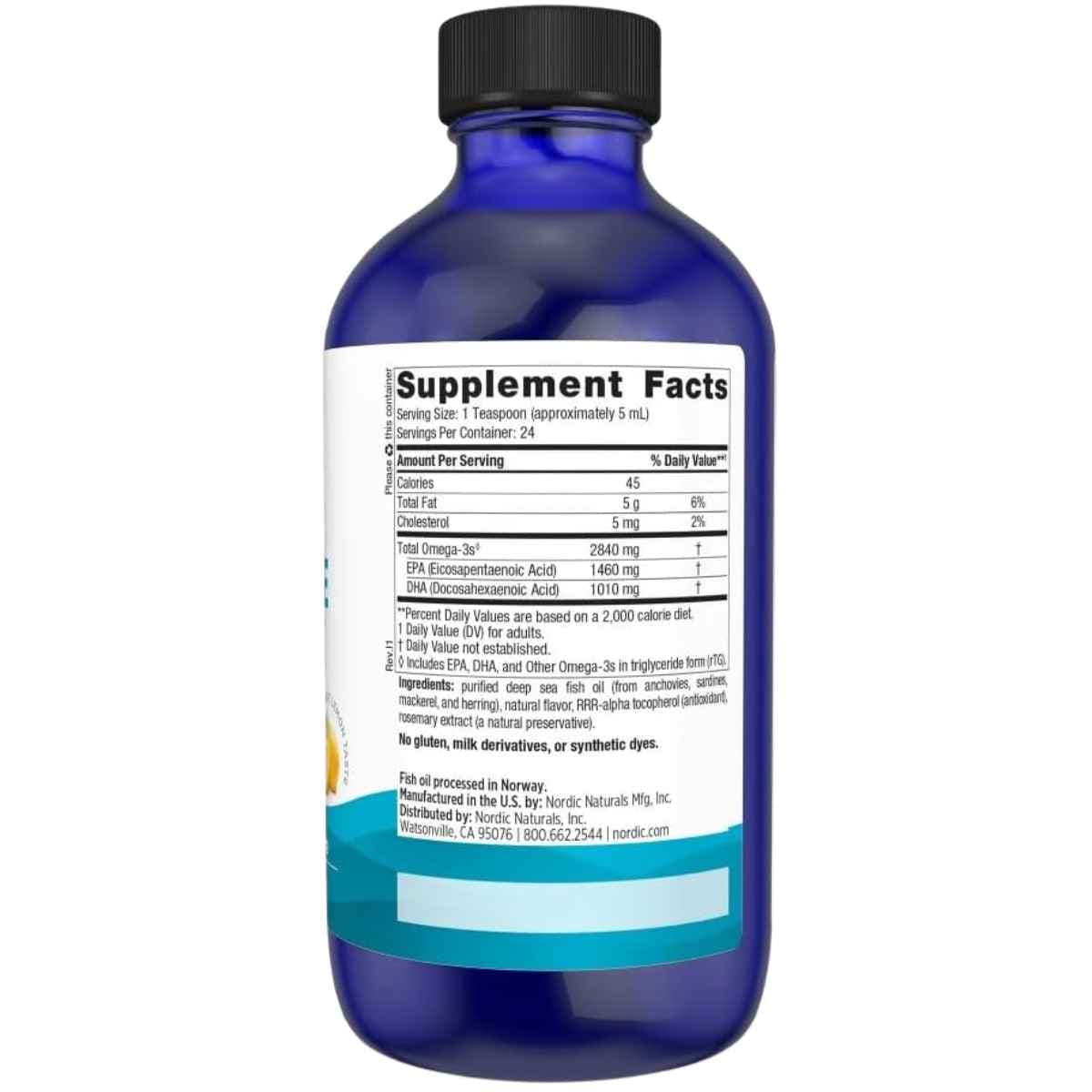 Nordic Naturals Ultimate Omega sabor limón 119 ml información suplementaria