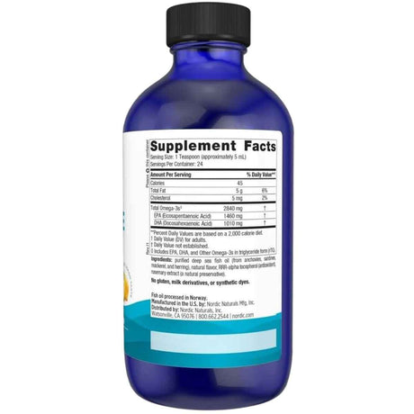 Nordic Naturals Ultimate Omega sabor limón 119 ml información suplementaria