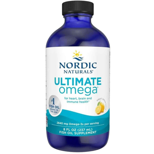 Nordic Naturals Ultimate Omega sabor limón 237 ml vista frontal