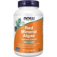 Frasco de suplemento NOW Foods Calcio de Algas Rojas 180 cápsulas vegetales
