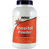 Frasco de suplemento NOW Foods Inositol Polvo 730 mg 227 g
