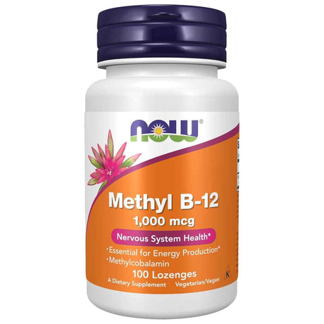 tabletas-disolver
Frasco de Now Foods Metil B-12 1000 mcg de 100 tabletas para disolver