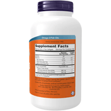 Etiqueta de suplemento de Now Foods Omega-3 Fish Oil, presentación de 200 cápsulas blandas
