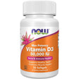 Frasco de suplemento NOW FOODS Vitamina D3 50000 UI 50 cápsulas blandas