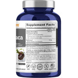 Tabla nutricional del suplemento NusaPure Extracto de Maca Negra Peruana 200 Cápsulas Vegetales