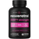 Frasco de suplemento Nutra Champs Resveratrol 1200 mg 60 Capsulas Veganas