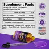 Tabla nutricional del suplemento Nutra Harmony Biotina y Colágeno 60.000 mcg 60 ml