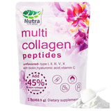 Envase de Nutra Nourish Péptidos de Colágeno en polvo presentación de 1 lb sin sabor