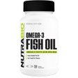 Frasco frontal de NutraBio Omega-3 Fish Oil, presentación de 150 cápsulas blandas.