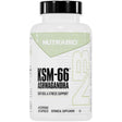 Frasco de suplemento NUTRABIO Ashwagandha KSM-66 60 cápsulas vegetales para el bienestar general