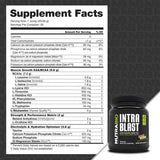 Tabla nutricional del suplemento NutraBio Intra Blast Aminoácidos Intra-Entreno sabor Cereza Limonada 709 g