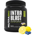 Frasco de suplemento NutraBio Intra Blast Aminoácidos Intra-Entreno sabor Limonada de Arándanos Azules 683 g