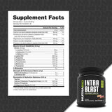 Tabla nutricional del suplemento NutraBio Intra Blast Aminoácidos Intra-Entreno sabor Naranja Mango 718 g