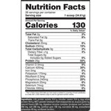 Nutrition Facts NutraBio Signature Protein vainilla cremosa