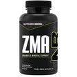 Frasco frontal de NutraBio ZMA con magnesio, zinc y vitamina B6, 90 cápsulas