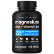 Frasco de suplemento NutraChamps Magnesio, Zinc y Vitamina D3 120 cápsulas