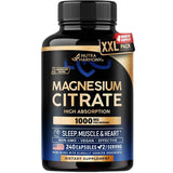 Frasco de complejo de magnesio en cápsulas de la marca NUTRAHARMONY, presentación de 240 cápsulas
