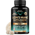 Frasco frontal de NUTRAHARMONY Melena de León 1200 mg en presentación de 120 cápsulas