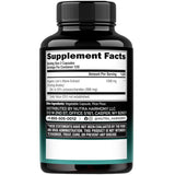 Etiqueta de suplemento de NUTRAHARMONY Melena de León 240 cápsulas con porción e ingredientes
