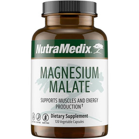 NutraMedix malato de magnesio 200 mg por porción 120 cápsulas vista frontal