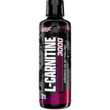 Frasco de suplemento Nutrex Research L-Carnitina sabor Mezcla de Bayas 3000 mg 465 ml Líquido