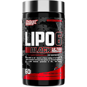 Frasco de suplemento Nutrex Research Lipo-6 Black Ultra Concentrate 60 cápsulas