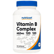 Frasco de suplemento Nutricost Complejo B 120 cápsulas