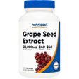 Frasco de suplemento Nutricost Extracto de Semilla de Uva 400 mg 240 cápsulas