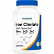 Nutricost Hierro Quelado 36 mg - Suplemento en 240 cápsulas vegetales.