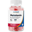 Frasco de suplemento Nutricost Melatonina Fresa 3 mg 180 gomitas