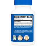 Tabla nutricional del suplemento Nutricost Riboflavina Vitamina B2 100mg 120 cápsulas