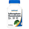 Frasco de suplemento Nutricost Sulforaphane Glucosinolate 50 mg 120 Cápsulas