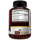 Tabla nutricional del suplemento NutriFlair Berberina Orgánica con Canela de Ceilán 1450 mg 120 Cápsulas