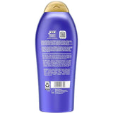 Etiqueta con información del shampoo OGX Biotina y Colágeno Thick & Full+ 750 ml