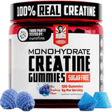 Frasco de suplemento Old School Labs Creatina Monohidratada Frambuesa Azul 120 Gomitas