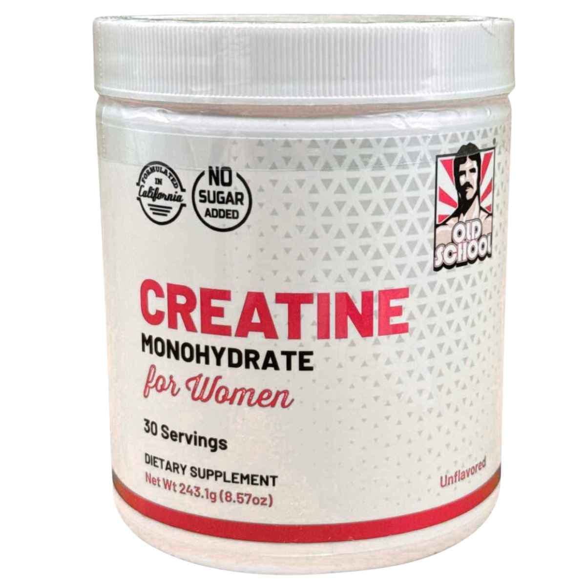 Old School Labs creatina para mujeres sin sabor, envase de 243 g