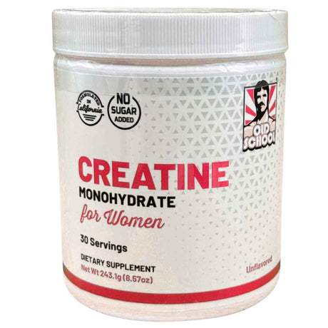 Old School Labs creatina para mujeres sin sabor, envase de 243 g